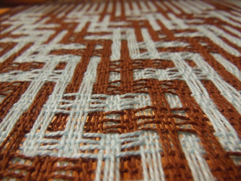 Métier d'Antan: Echarpe tissée en coton