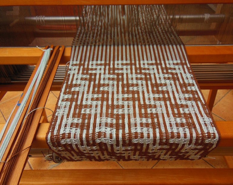 Métier d'Antan: Echarpe tissée en coton