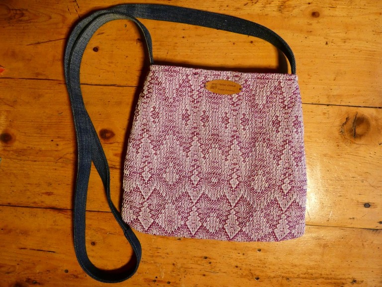 Métier d'antan: Sac tissé + jeans recyclé