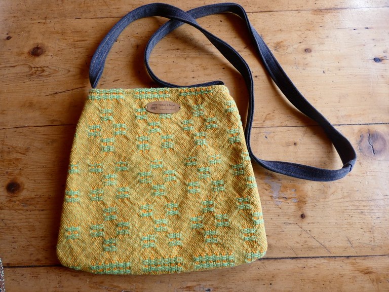 Métier d'antan: Sac tissé + jeans recyclé