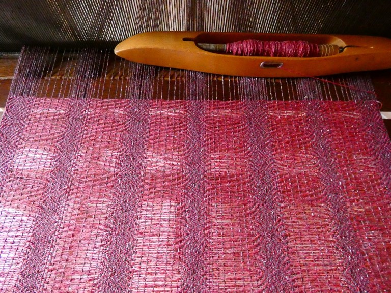 Echarpe tissée en soie sauvage Métier d'Antan: Echarpe tissée en soie sauvage