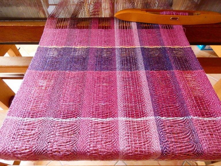 Echarpe tissée en soie sauvage Métier d'Antan: Echarpe tissée en soie sauvage