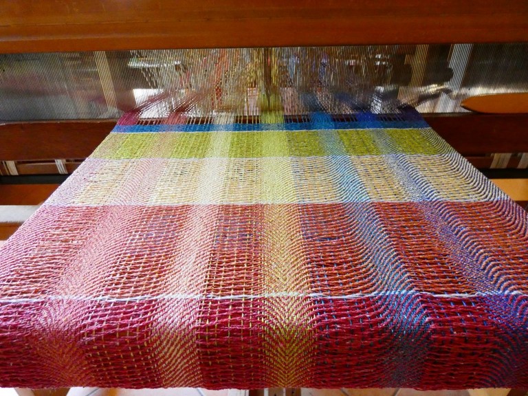 Echarpe tissée en soie sauvage Métier d'Antan: Echarpe tissée en soie sauvage