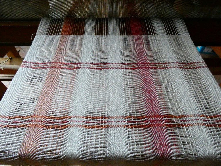 Echarpe tissée en soie sauvage Métier d'Antan: Echarpe tissée en soie sauvage