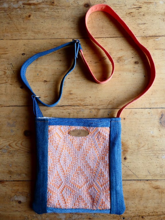 Métier d'antan: Sac tissé + jeans recyclé