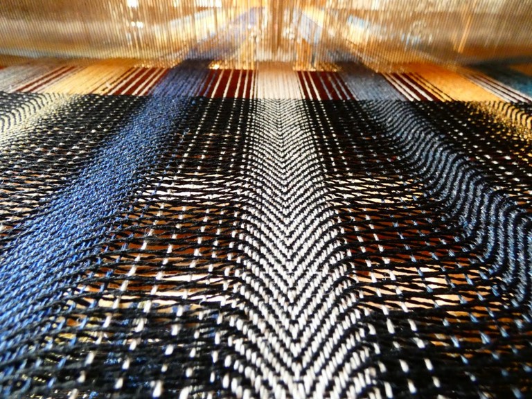 Echarpe tissée en soie sauvage Métier d'Antan: Echarpe tissée en soie sauvage