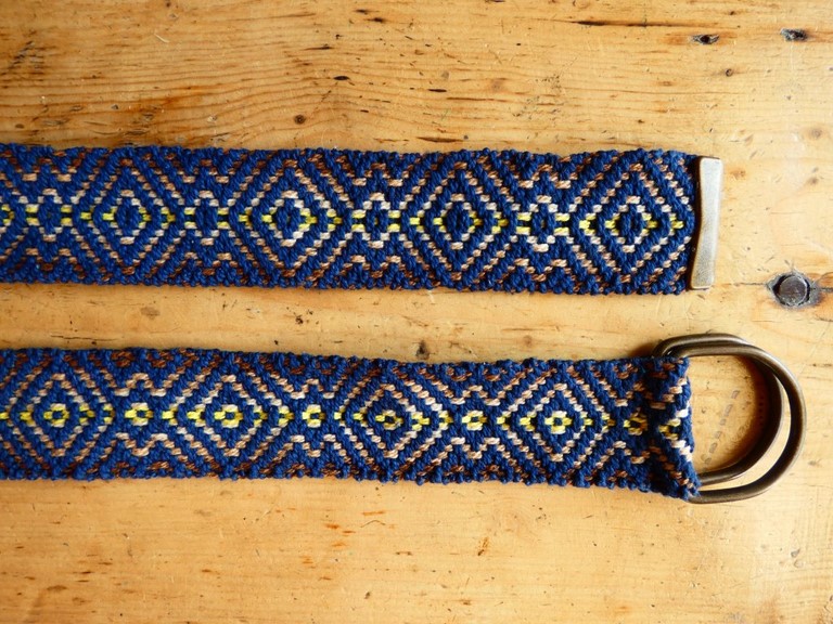 Métier d'Antan: Ceinture tissée en coton