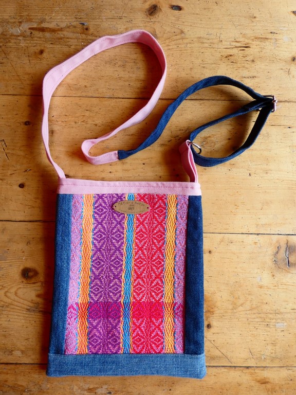 Métier d'antan: Sac tissé + jeans recyclé