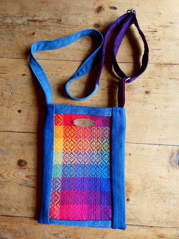 Métier d'antan: Sac tissé + jeans recyclé