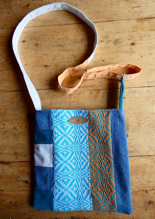 Métier d'antan: Sac tissé + jeans recyclé