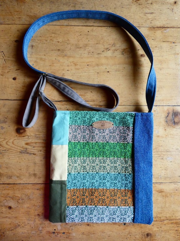 Métier d'antan: Sac tissé + jeans recyclé