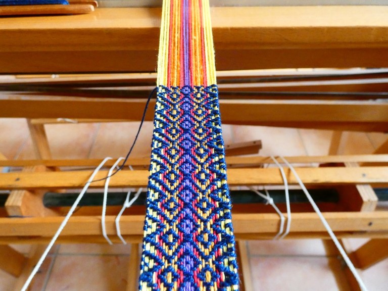 Métier d'Antan: Ceinture tissée en coton