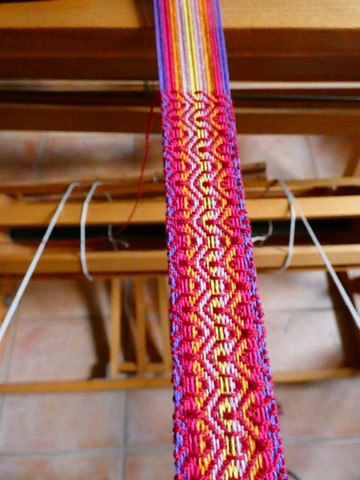 Métier d'Antan: Ceinture tissée en coton