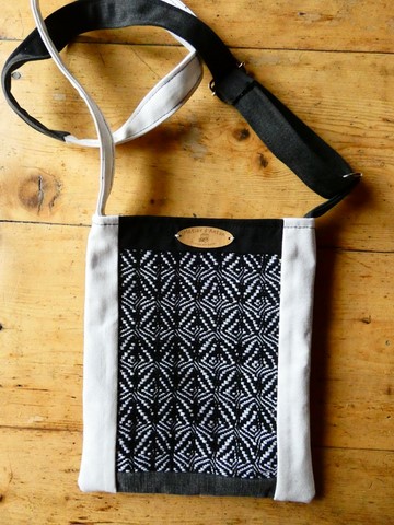 Métier d'antan: Sac tissé + jeans recyclé